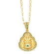 Clearance new jewelry national tide Maitreya Buddha necklace trend men and women sweater chain clavicle chain wholesale nkp28