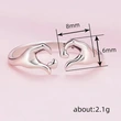  European and Korean fashion heart ring female couple gift male gift ring popular simple ring