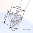   Hot selling heart-shaped necklace, fashionable and elegant elephant sweater chain, beautiful and elegant English female necklace