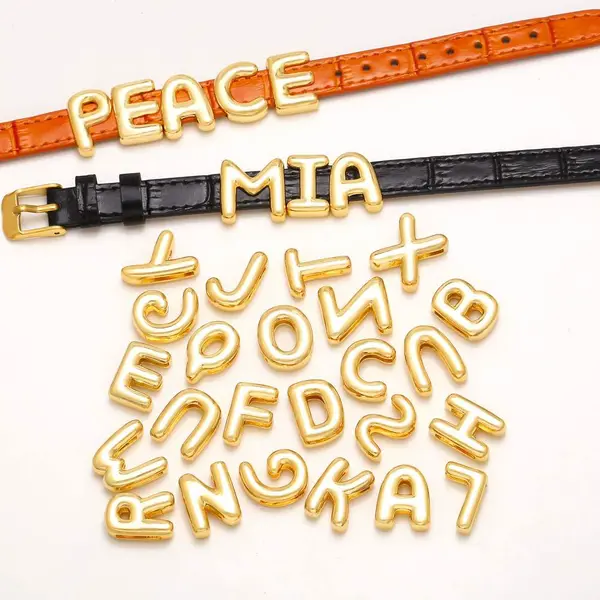 AS jewelry hot selling 26 English letters belt bracelet diy gold-plated hand jewelry female brg78