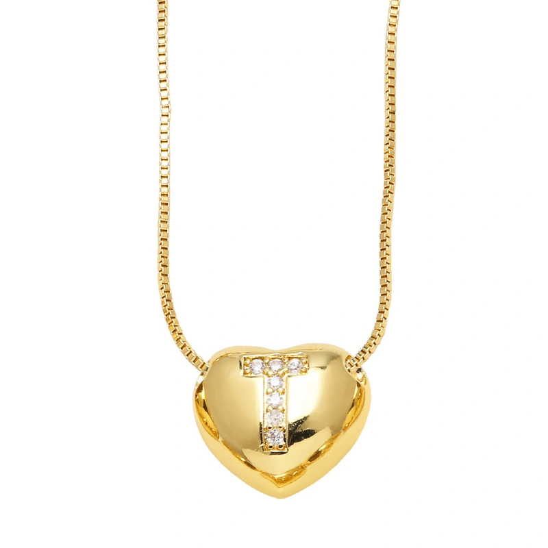 AS jewelry new style inlaid zircon love 26 letters pendant necklace clavicle chain nkb281necklace