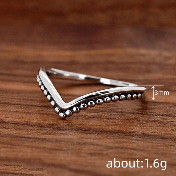  Hot selling simple minimalist V-shaped ring ring for daily commuting all-match ring decoration metal electroplating fashionable