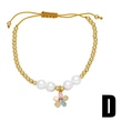 AS jewelry hot selling love peach heart pendant bracelet female gold-plated zircon pearl butterfly bracelet brd63
