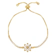 2023 new style trendy zircon flower bracelet female niche design small daisy bracelet hand jewelry brg91