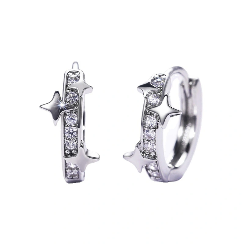 New creative star earrings earrings for women Japanese and Korean style niche design star earrings wholesale