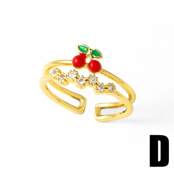 AS jewelry European and American hot-selling copper plated 18k gold dripping insect open ring ring rip50 ring