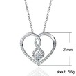 Korean style necklace simple shining heart-shaped zircon pendant clavicle chain Valentine's Day gift for girlfriend