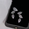   Lady lady hot sale forest earrings light luxury shiny leaves leaf jewelry high-end network celebrity style