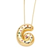 AS jewelry 26 English letters necklace gold-plated inlaid colored zircon clavicle chain nkb070