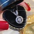 E-commerce supply classic round diamond necklace European and American fashion zircon pendant necklace for women wholesale