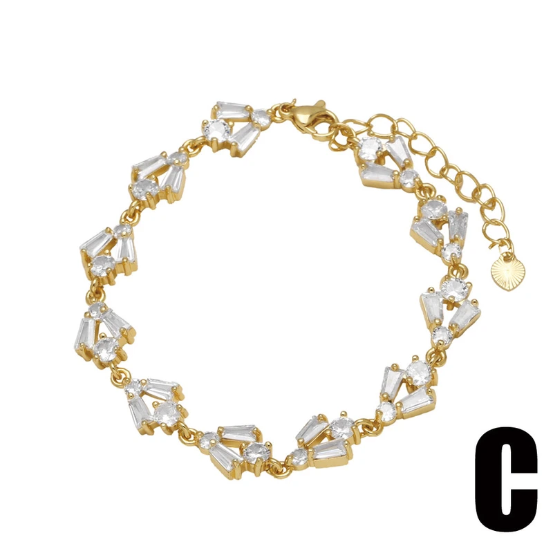 AS jewelry Europe and the United States hot selling love heart bracelet gold-plated full zircon high-end star hand jewelry brg22