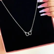  Korean hot selling European and American simple street style versatile necklace hollow heart pendant