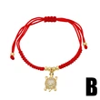 AS jewelry European and American turtle pendant red rope bracelet female gold-plated zircon braided bracelet brj25