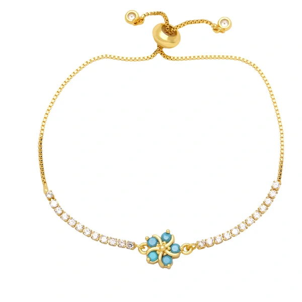 Zircon flower bracelet women's European and American simple niche design bracelet net celebrity personality hand jewelry brh17