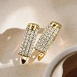  Trendy exquisite micro-inlaid earrings for women, classic and simple small earrings, popular online celebrity style, popular French earrings