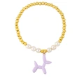Clearance European and American style fashion pearl bracelet female Internet celebrity niche trend cute sweet balloon dog bracelet bre43