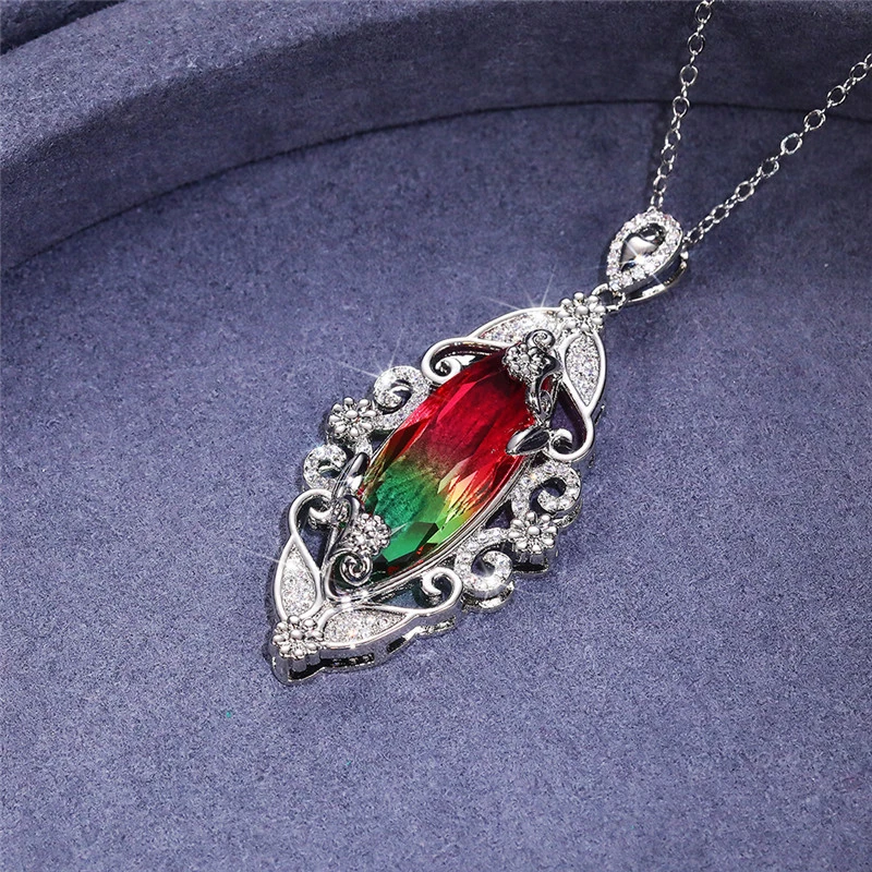2022 Spring Festival new natural style gradient stone series jewelry necklace women's evening jewelry accessories