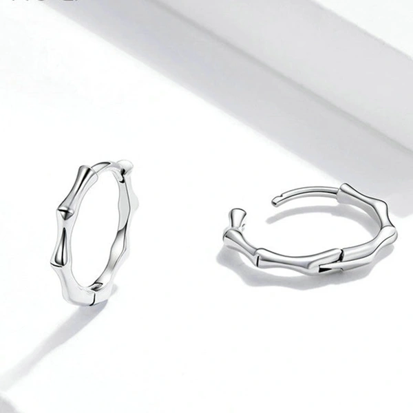   New style earrings, simple, unisex, smooth bamboo earrings, fashionable and versatile earrings