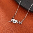  Fashion letter pendant clavicle chain heart-shaped love animal cat paw dog paw necklace for girlfriend gift