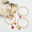 AS jewelry European and American new pearl fruit love strawberry bracelet gold-plated oil drop bracelet hand jewelry brm73
