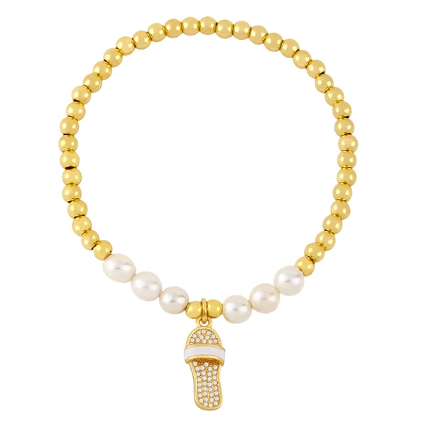 Clearance European and American new jewelry color sunflower sunflower smiley face pearl bracelet beaded bracelet female brd82