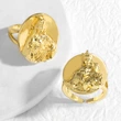 AS jewelry European and American hot-selling glossy gold-plated Virgin Mary open ring ring rik23