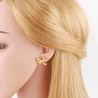 AS jewelry studs hot selling bow earrings women's gold-plated zircon earrings era239