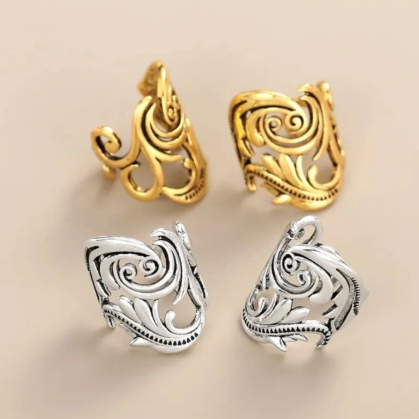 Cold style simple retro ear bone clip personality leaf non-pierced earrings female old-fashioned earrings