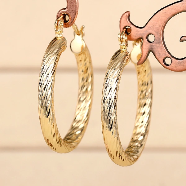 Middle East hot selling new earrings fashionable exaggerated heavy earrings line geometric design U-shaped style