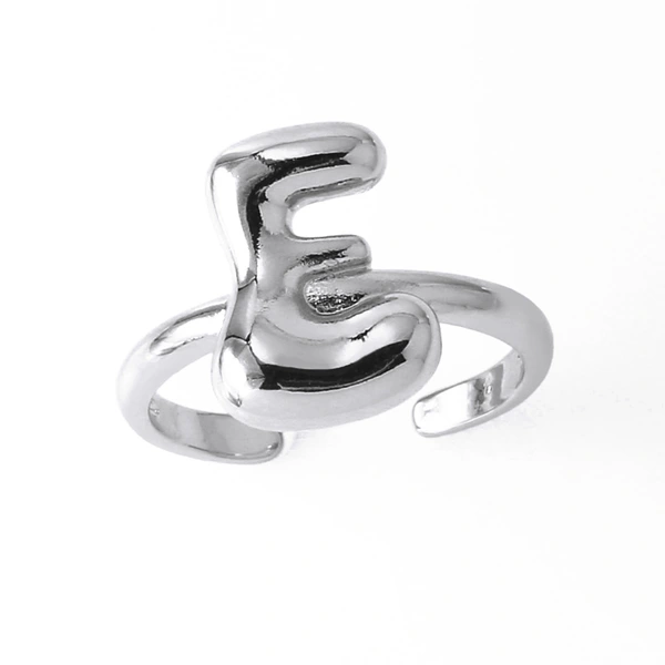 AS jewelry European and American hot selling 26 English letters ring female copper plated 18k gold open ring rih05