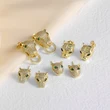 AS Jewelry Hot Selling Micro-Inlaid Zircon Leopard Head Earrings Copper Plated 18k Gold Earrings Et02