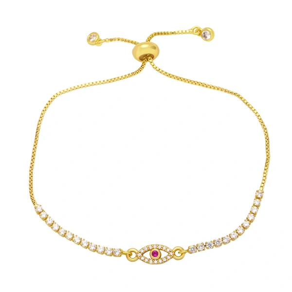 Adjustable pull-out zircon bracelet cool style niche design devil eye bracelet jewelry wholesale brg51