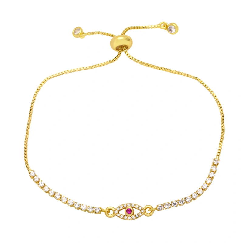 Adjustable pull-out zircon bracelet cool style niche design devil eye bracelet jewelry wholesale brg51