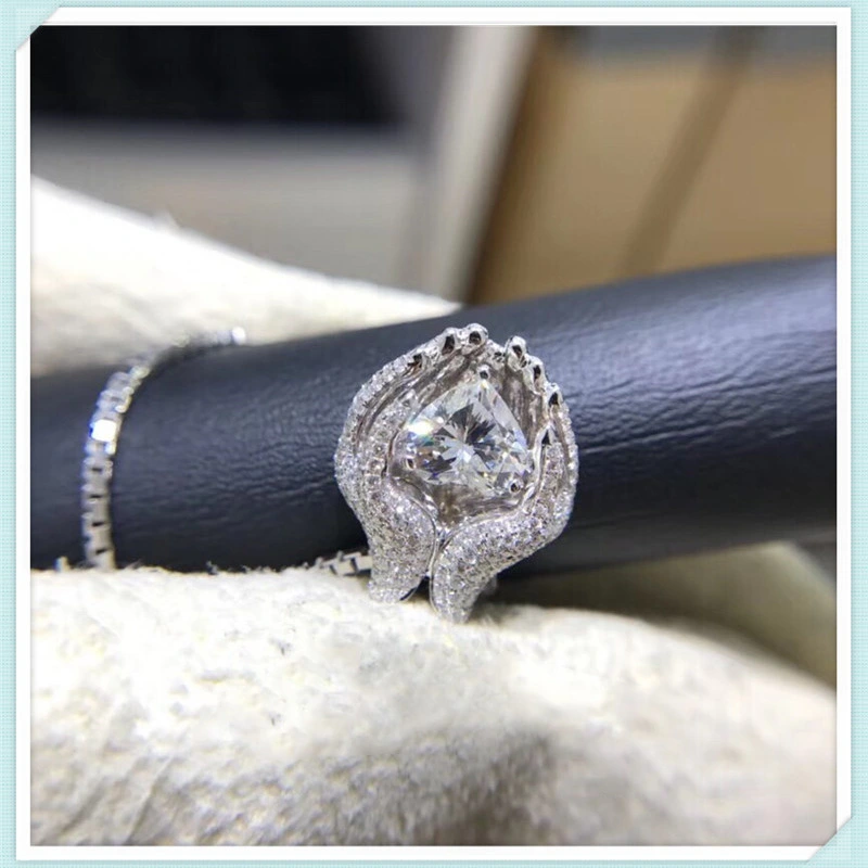 European and American new accessories inlaid with micro zircon heart-shaped necklace sweet women's jewelry wholesale