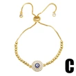AS jewelry European and American Bohemian blue eye bracelet female gold-plated zircon palm jewelry brj12