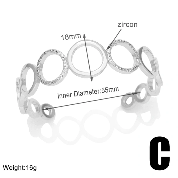 European and American personality exaggerated Internet celebrity jewelry fashion niche light luxury temperament high-end open bracelet female brf54