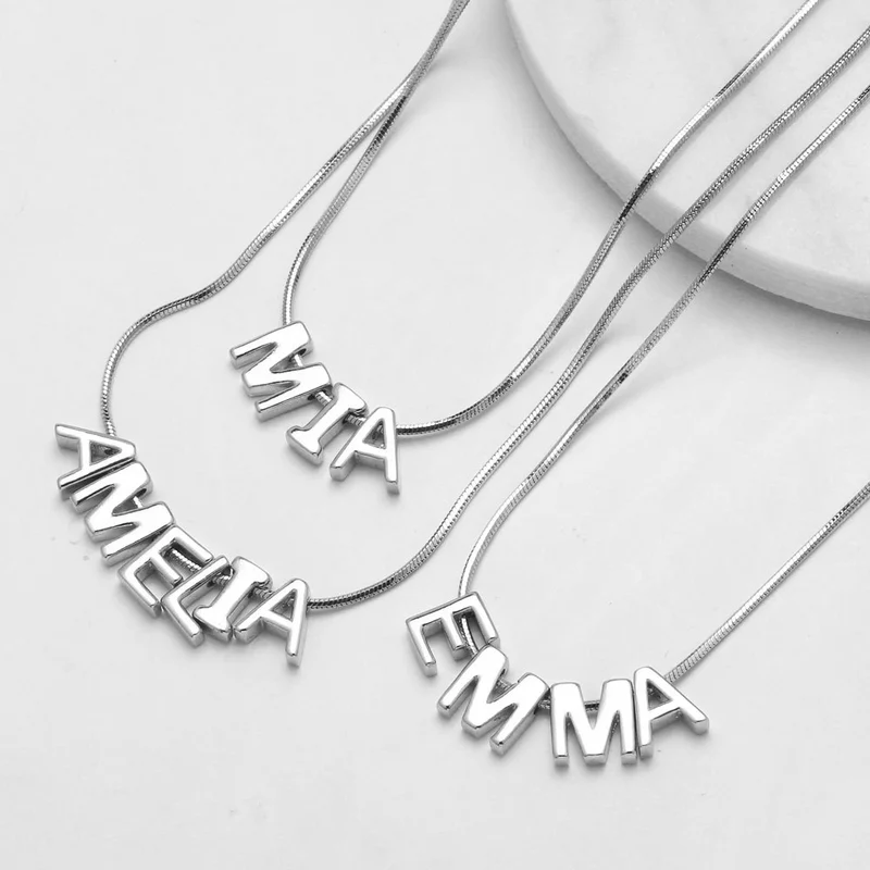 AS jewelry European and American hot style 26 English letters pendant necklace gold-plated clavicle chain female nkb212