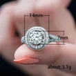 Round zircon ring female Korean style niche wedding ring TikTok live hot selling supply wholesale