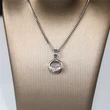 Semi-circular Qingquan necklace pendant for women Korean style simple small fresh zircon necklace pendant jewelry wholesale