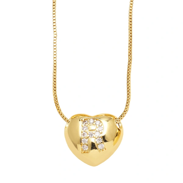 AS jewelry new style inlaid zircon love 26 letters pendant necklace clavicle chain nkb281necklace