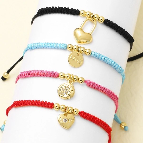 AS jewelry Europe and the United States best-selling color bracelet gold-plated 18k gold love peach heart pendant bracelet bracelet brd99