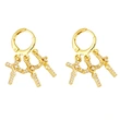 European and American metal earrings trendy temperament cross star earrings net celebrity fashion personality airplane earrings erz18
