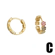 Hot selling colorful zircon earrings temperament versatile gold-plated earrings female erv26