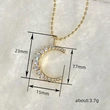 Niche simple small moon necklace light luxury high-end retro moon pendant temperament girlfriend necklace female