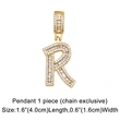 Hot selling zircon English letter necklace European and American fashion hip hop men and women 26 letter necklace nkb174