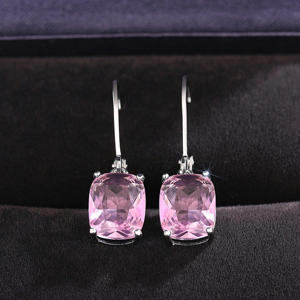 New blue imitation topaz drop earrings for women simple zircon earrings European and American jewelry wholesale