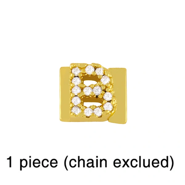 European and American 26 square brand English letter bracelet female bracelet cold style personality DIY diamond letter bracelet brc87