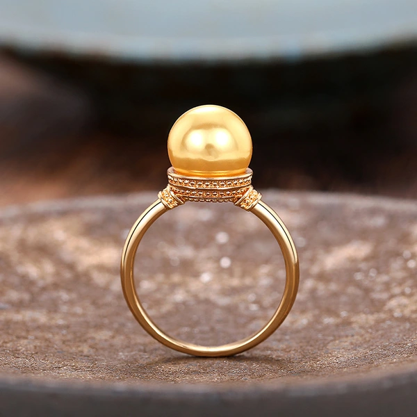   Fashion new imitation pearl ring retro vintage medieval style ring noble ring