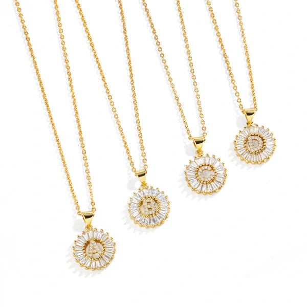 European and American fashion jewelry 26 English letter necklace English letter necklace simple pendant nkp04