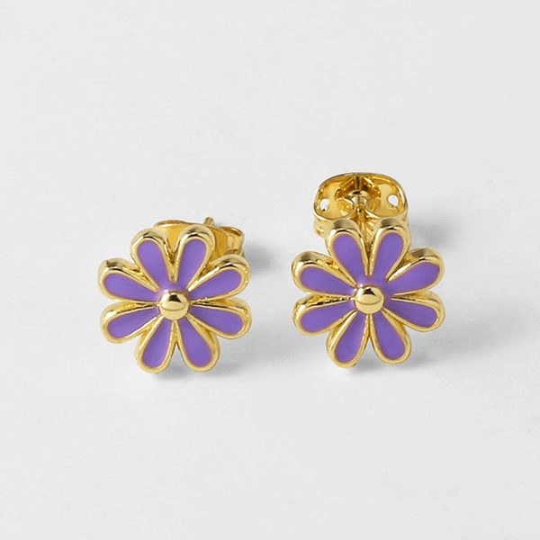 AS jewelry European and American style small daisy flower earrings niche design oil drop flower earrings female erw45